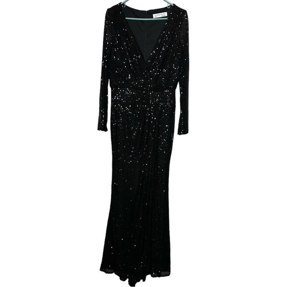 Mac Duggal Black Sequin Gown - Picture 9 of 14